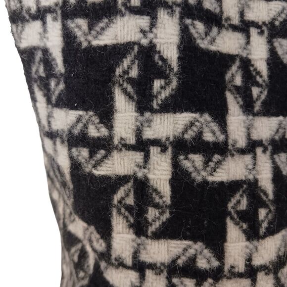 $448 NEW Juicy Couture SWING Coat Sz L Black Angel Twist Black White Houndstooth - Picture 14 of 16